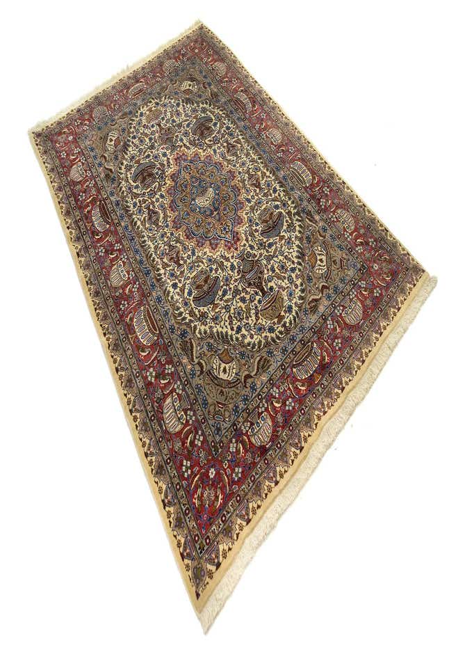 8' x 11' 6 Hand Knotted Kashmar Persian Wool Rug