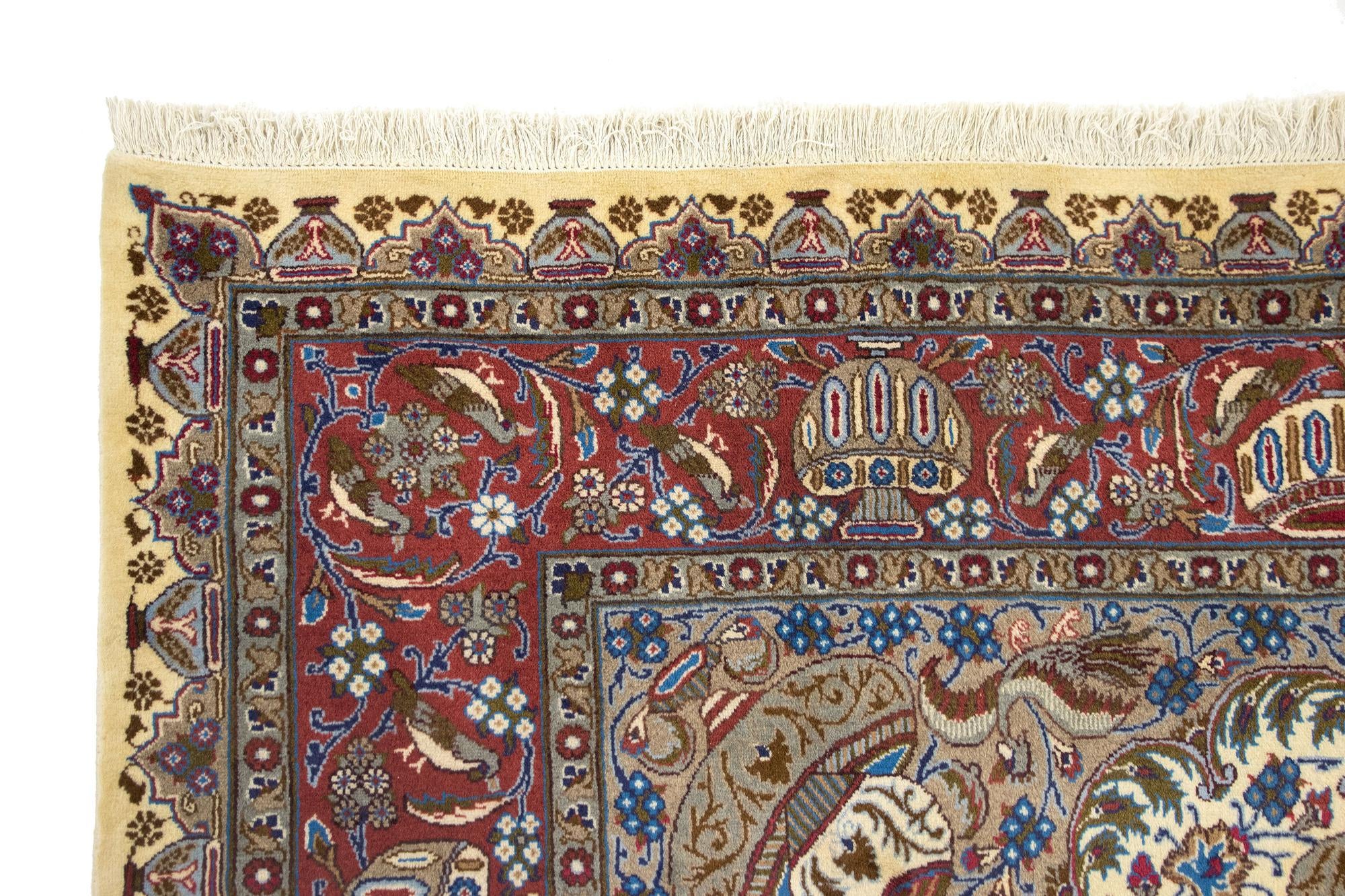 8' x 11' 6 Hand Knotted Kashmar Persian Wool Rug