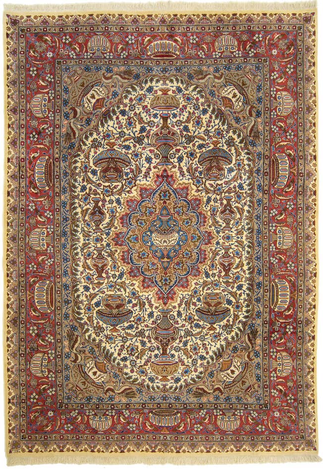 Detail image of 8' x 11' 6 Hand Knotted Kashmar Persian Wool Rug
