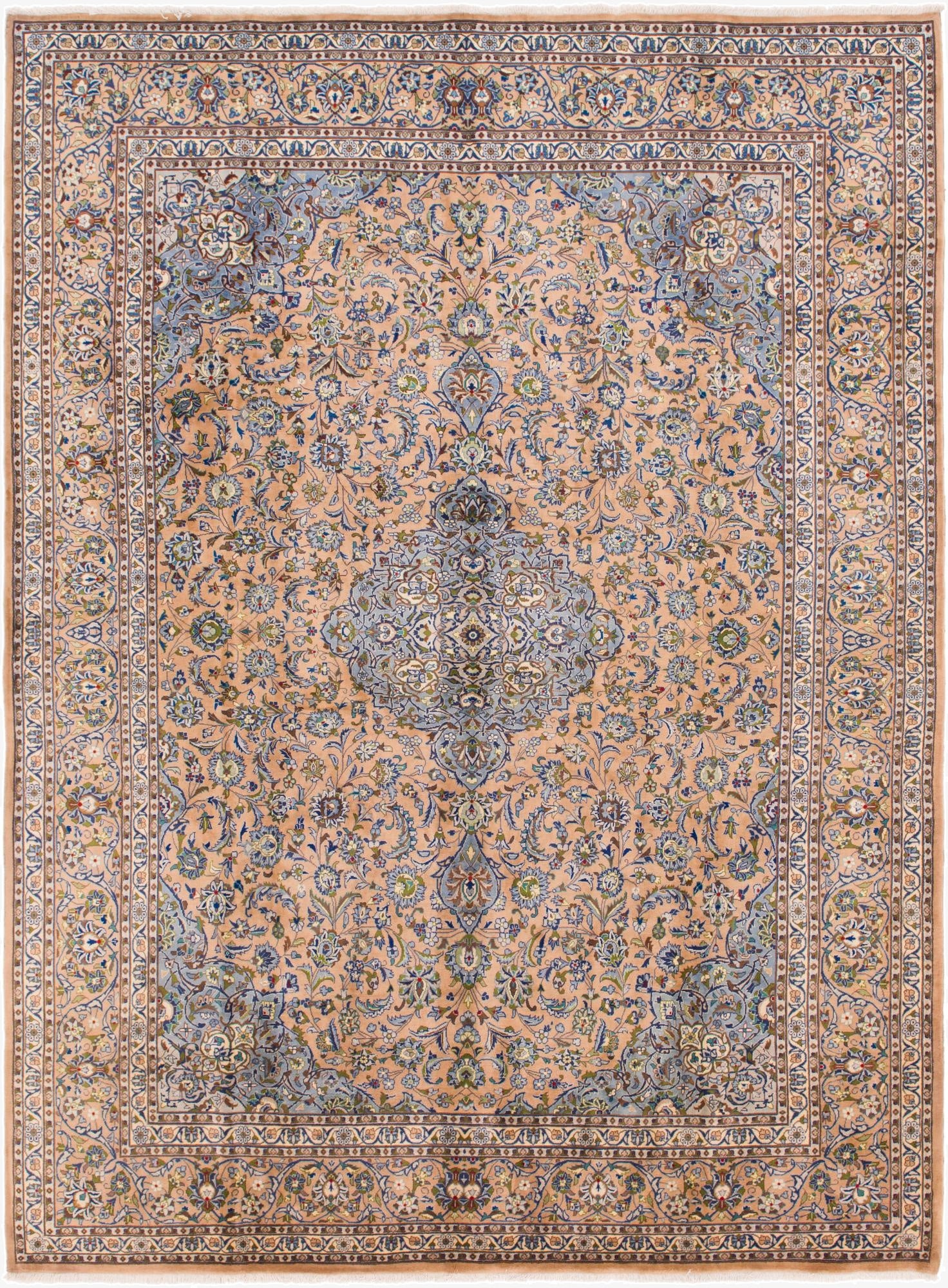 9' 8 x 13'  Hand Knotted Kashmar Persian Rug