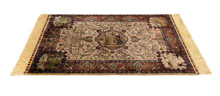 Detail image of 2' 1 x 3' Kayseri Silk Rug