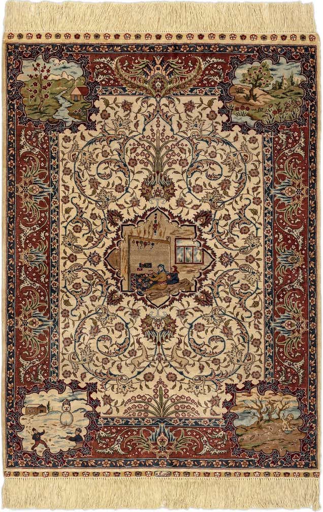 2' 1 x 3' Kayseri Silk Rug