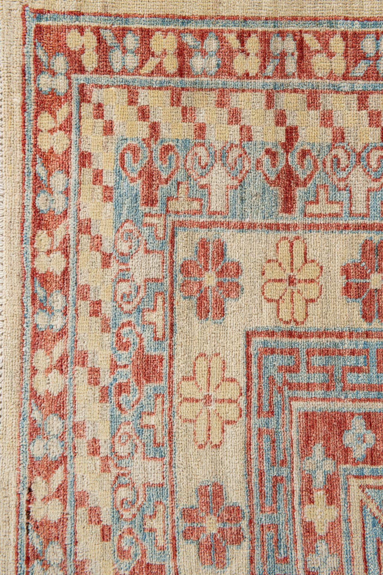 6' 6 x 9' 7 Hand Knotted Kazak Wool Rug