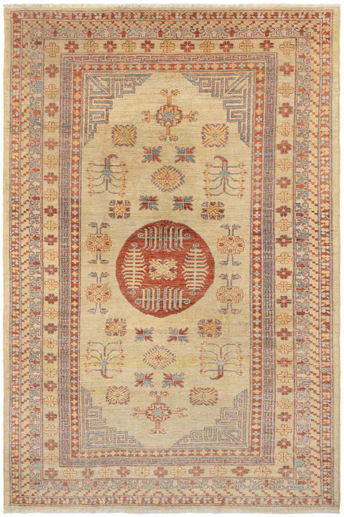 6' 6 x 9' 7 Hand Knotted Kazak Wool Rug