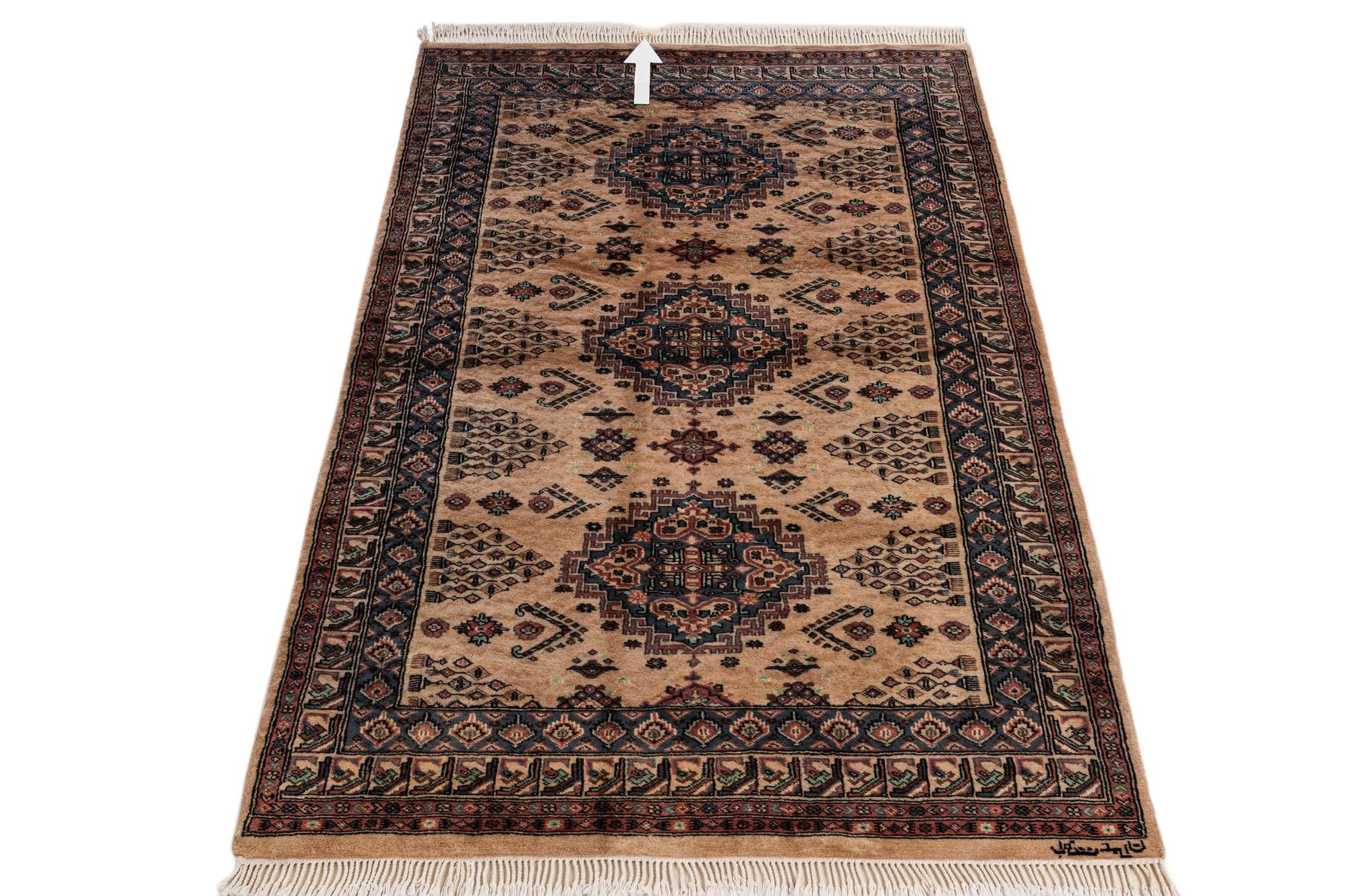 4' 3 x 6' 7 Hand Knotted Kazak Wool Rug