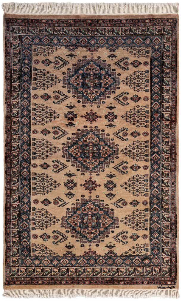 4' 3 x 6' 7 Hand Knotted Kazak Wool Rug