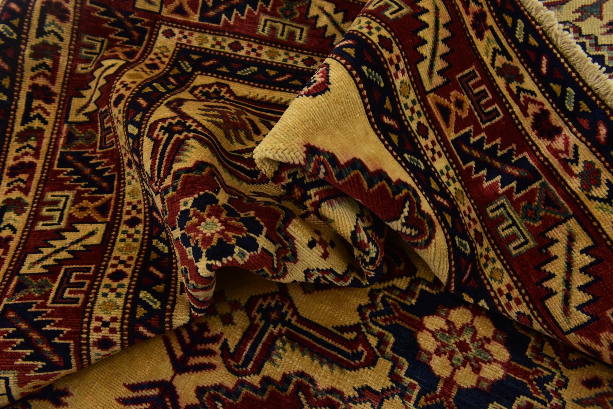 4' 9 x 6' 2 Hand Knotted Kazak Rug