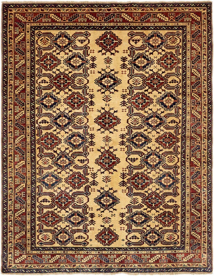 Detail image of 4' 9 x 6' 2 Hand Knotted Kazak Rug