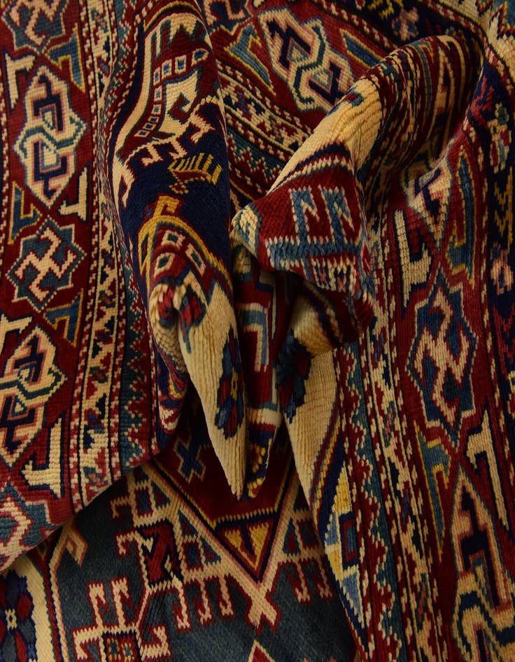 Detail image of 5' x 6' 6  Hand Knotted Kazak Rug