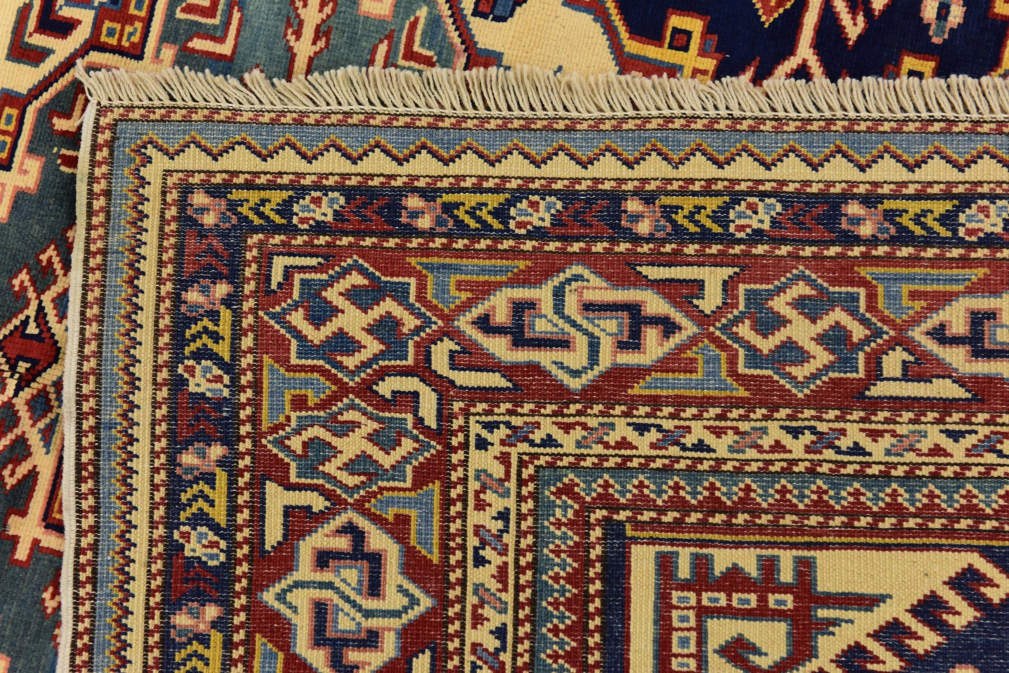 5' x 6' 6 Hand Knotted Kazak Rug