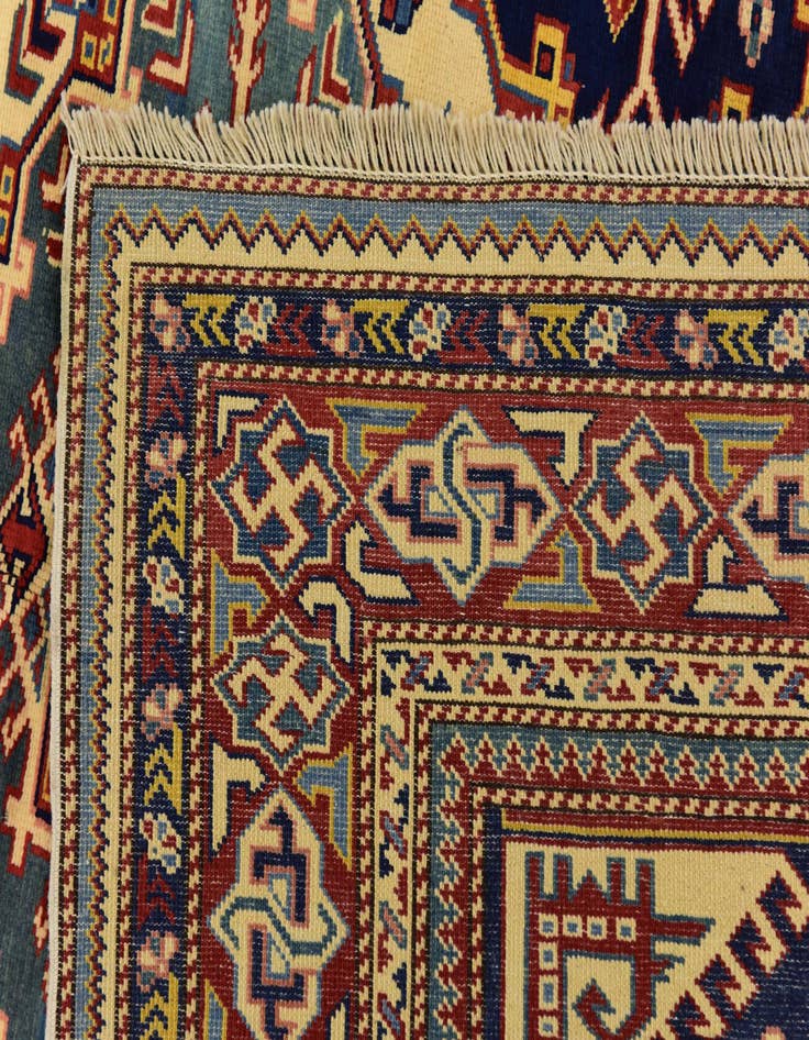 Detail image of 5' x 6' 6  Hand Knotted Kazak Rug