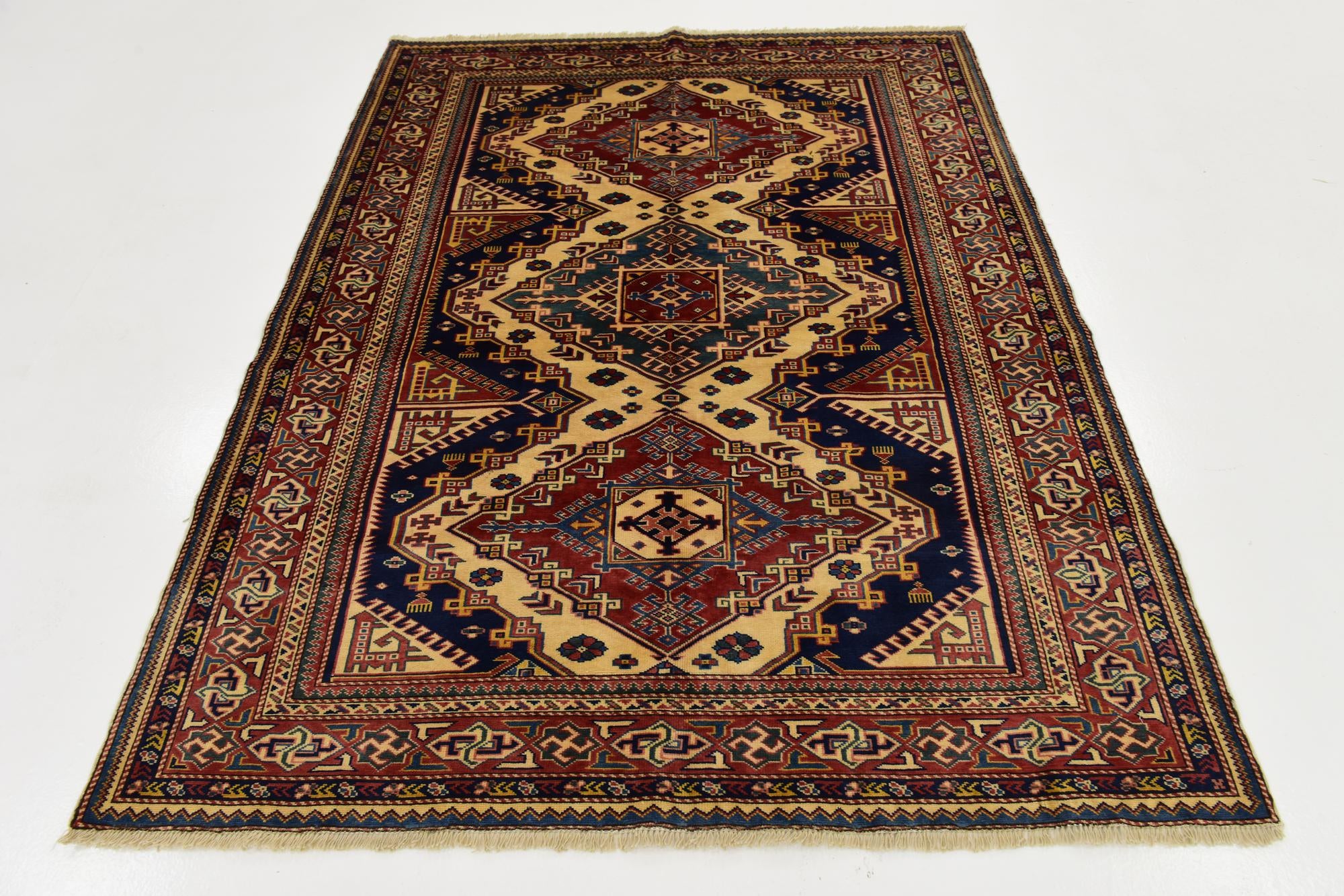 5' x 6' 6 Hand Knotted Kazak Rug