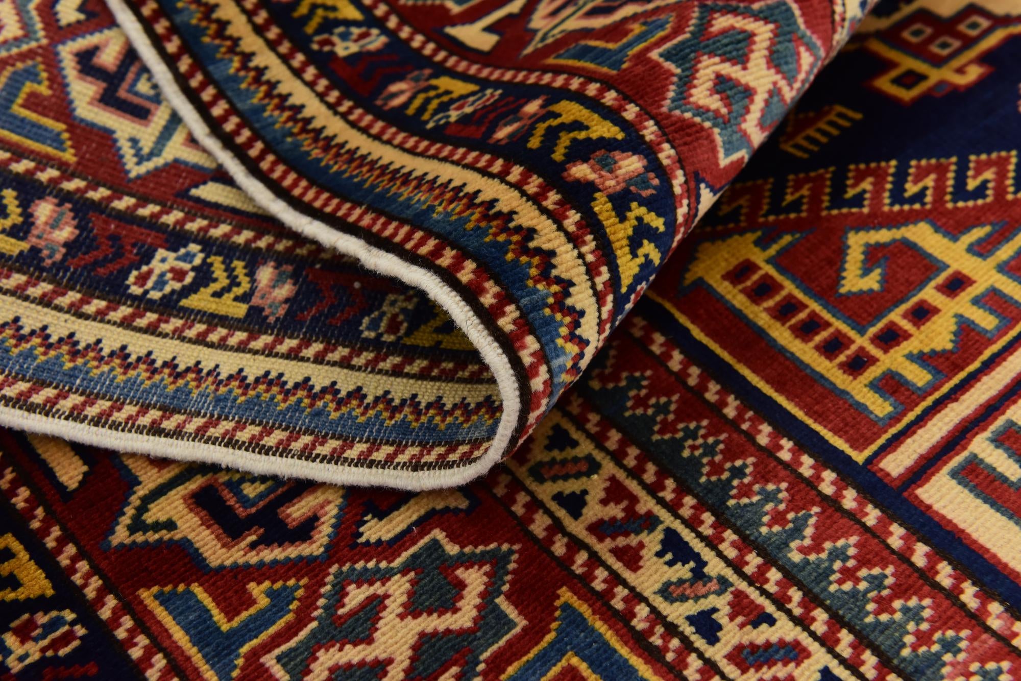 5' x 6' 6 Hand Knotted Kazak Rug