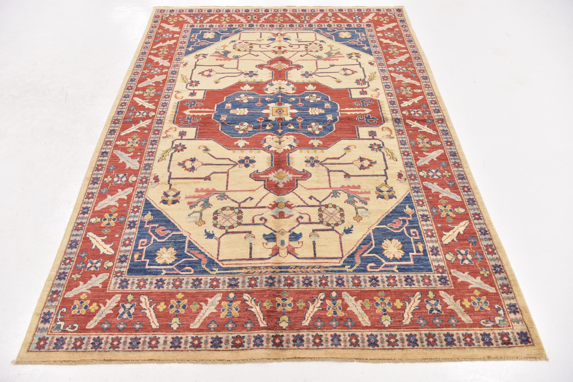 5' 8 x 7' 10 Hand Knotted Kazak Oriental Wool Rug