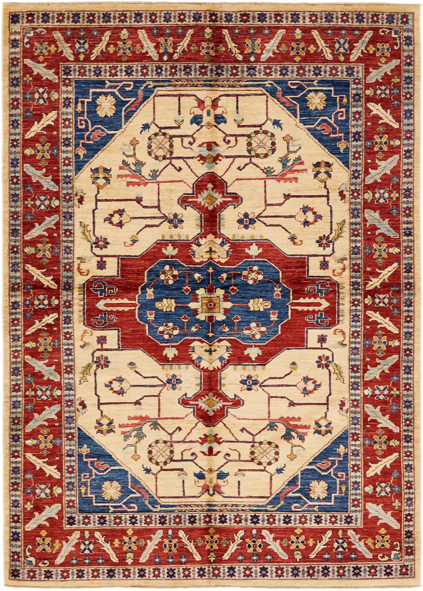 5' 8 x 7' 10 Hand Knotted Kazak Oriental Wool Rug