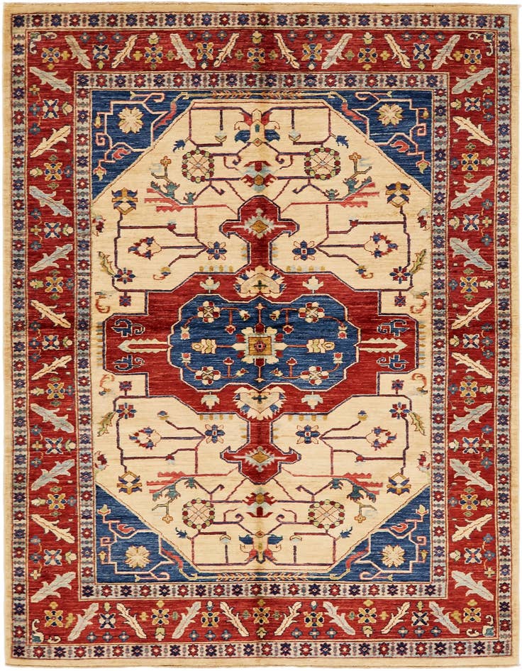 Detail image of 5' 8 x 7' 10 Hand Knotted Kazak Oriental Wool Rug