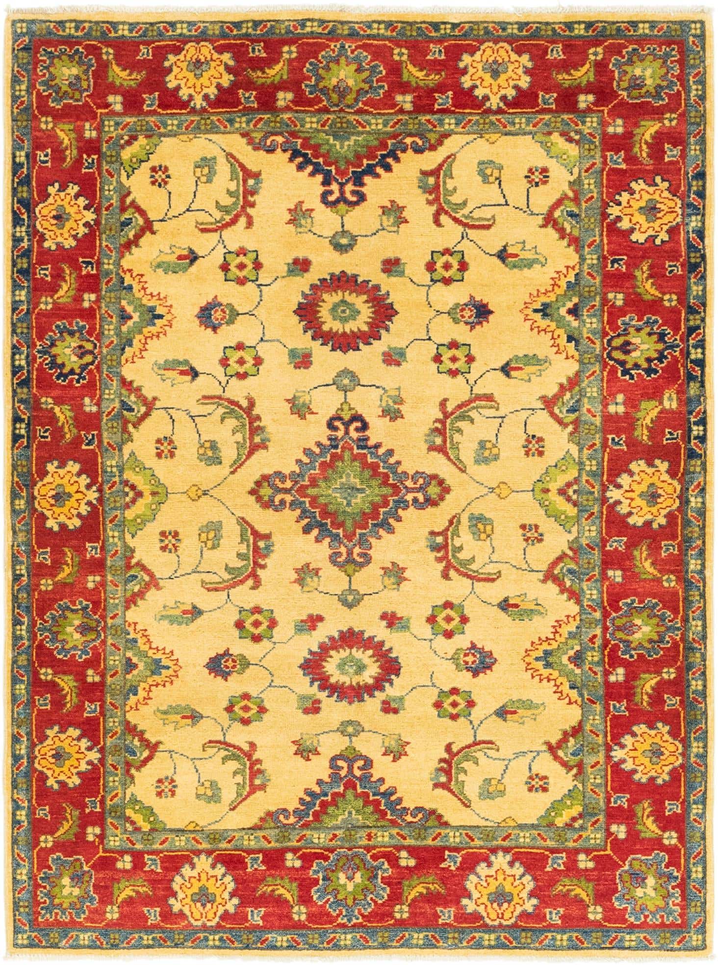 4' 2 x 5' 8 Hand Knotted Kazak Rug