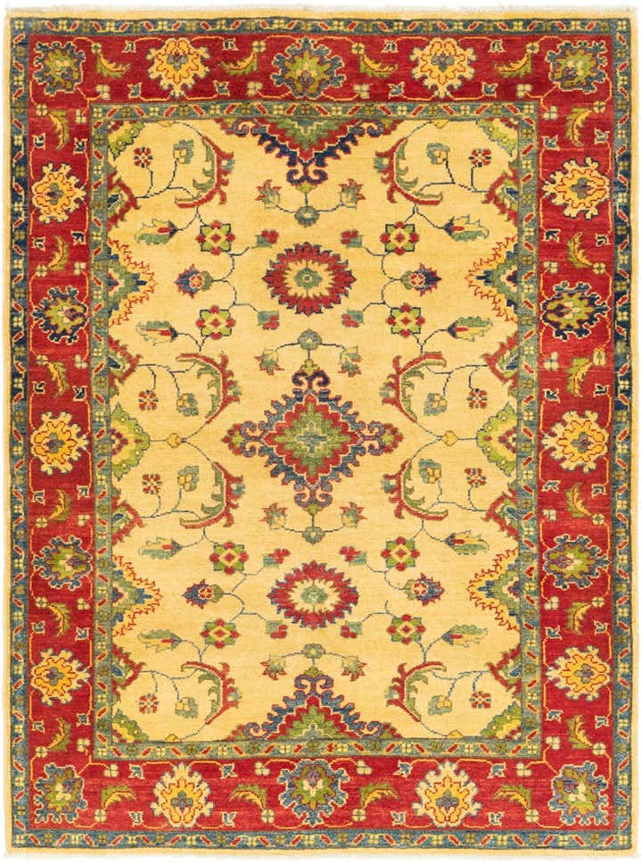 4' 2 x 5' 8 Hand Knotted Kazak Rug
