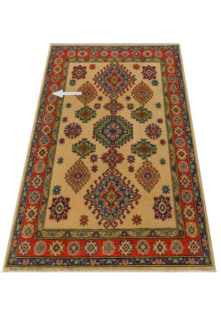 4' 1 x 6' 3 Hand Knotted Kazak Rug