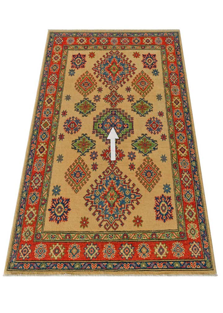 4' 1 x 6' 3 Hand Knotted Kazak Rug