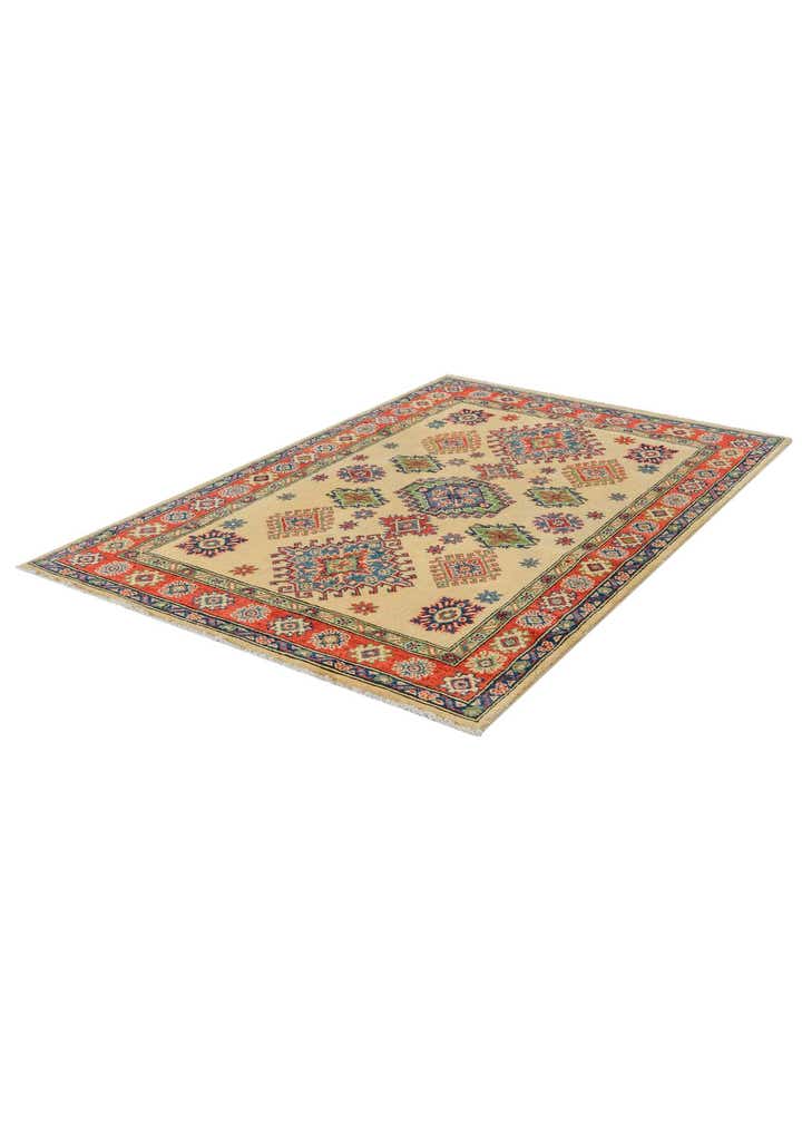 4' 1 x 6' 3 Hand Knotted Kazak Rug