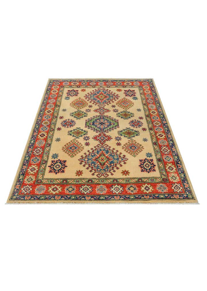 4' 1 x 6' 3 Hand Knotted Kazak Rug