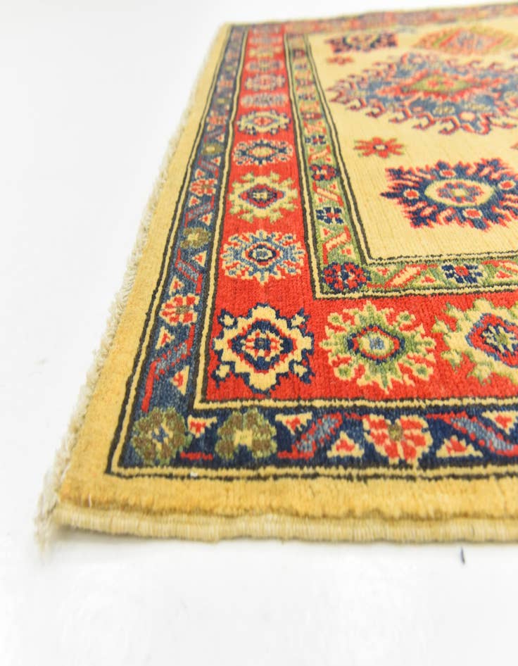 Detail image of 4' 1 x 6' 3 Hand Knotted Kazak Rug
