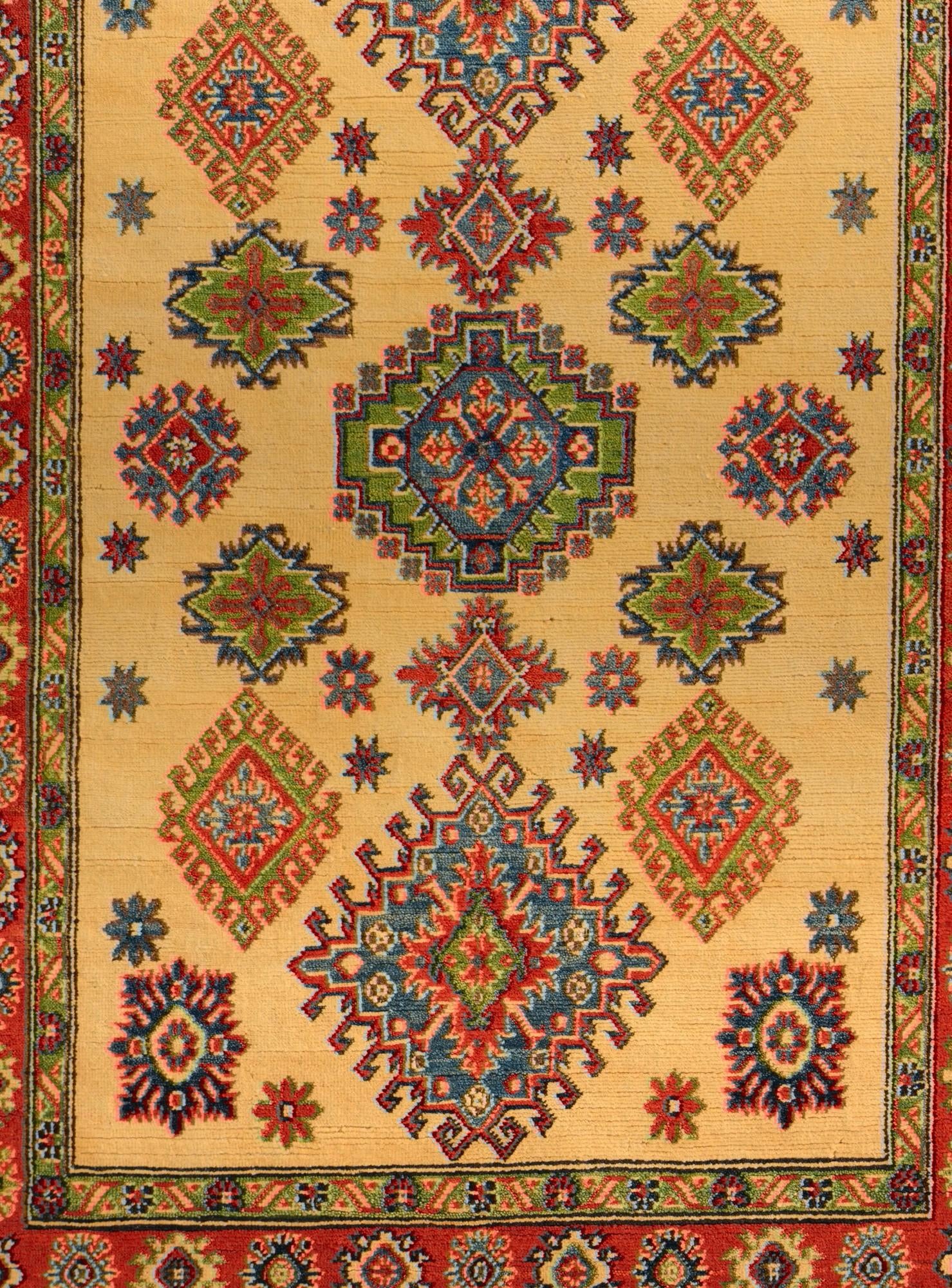 4' 1 x 6' 3 Hand Knotted Kazak Rug
