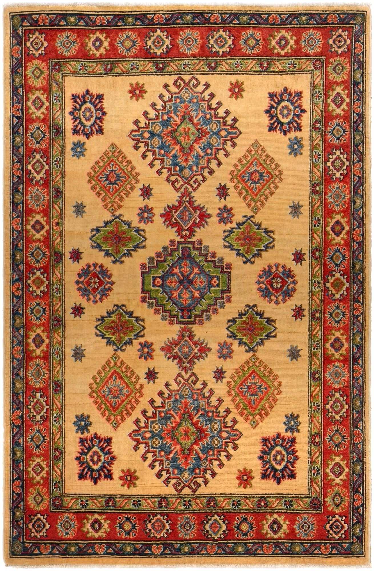 4' 1 x 6' 3 Hand Knotted Kazak Rug