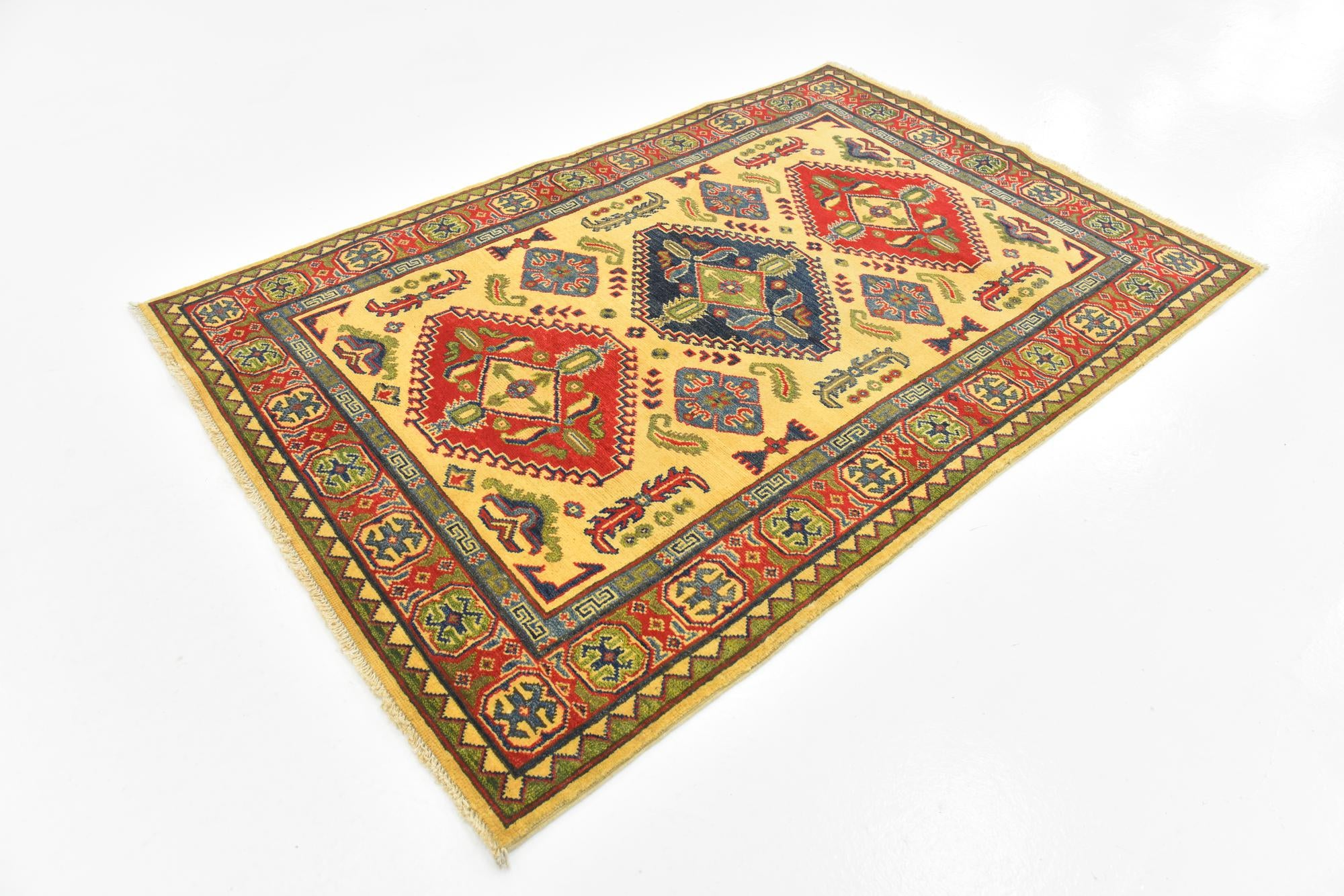 4' x 6' Hand Knotted Kazak Rug