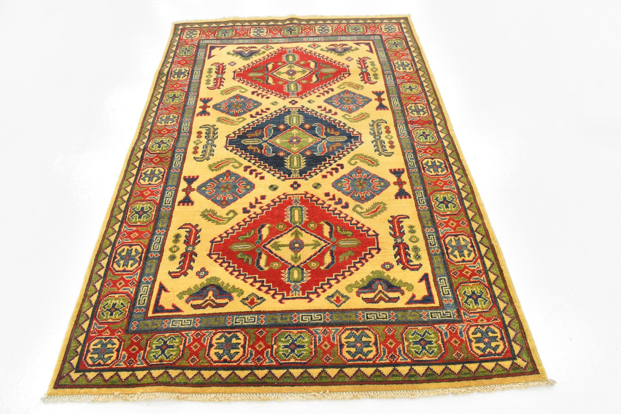 4' x 6' Hand Knotted Kazak Rug