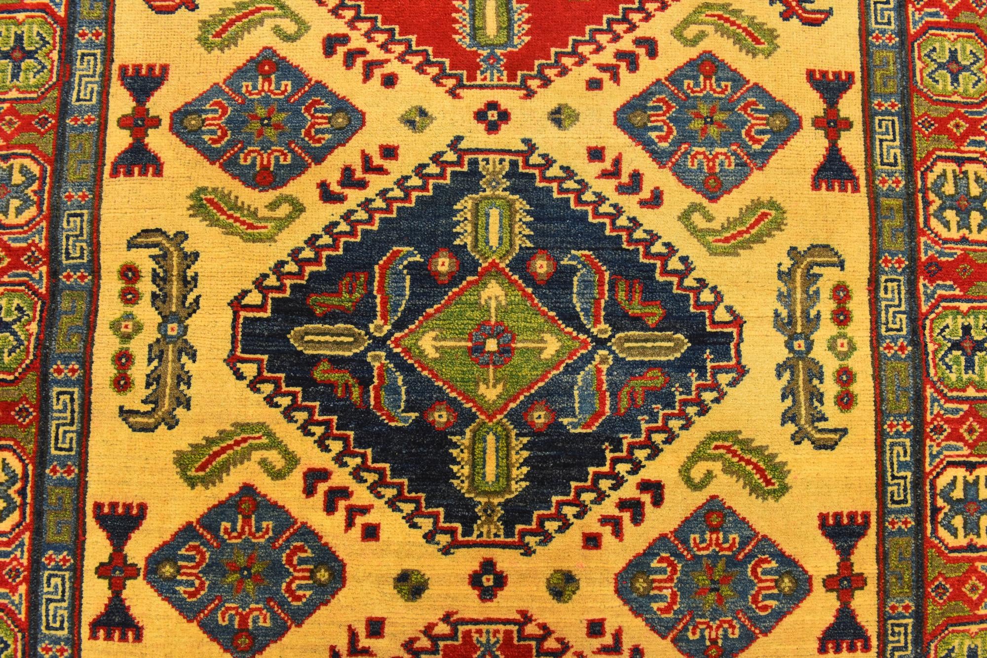 4' x 6' Hand Knotted Kazak Rug