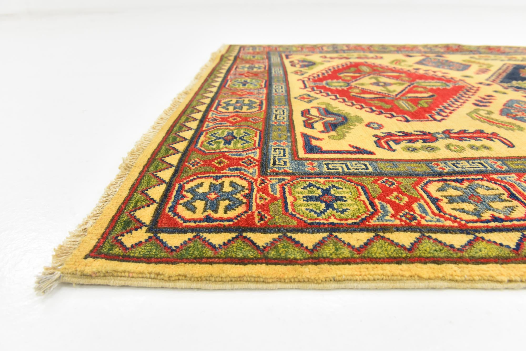 4' x 6' Hand Knotted Kazak Rug