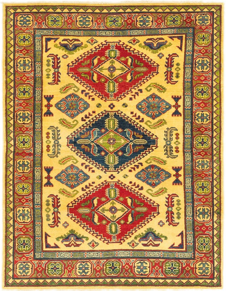 Detail image of 4' x 6' Hand Knotted Kazak Rug