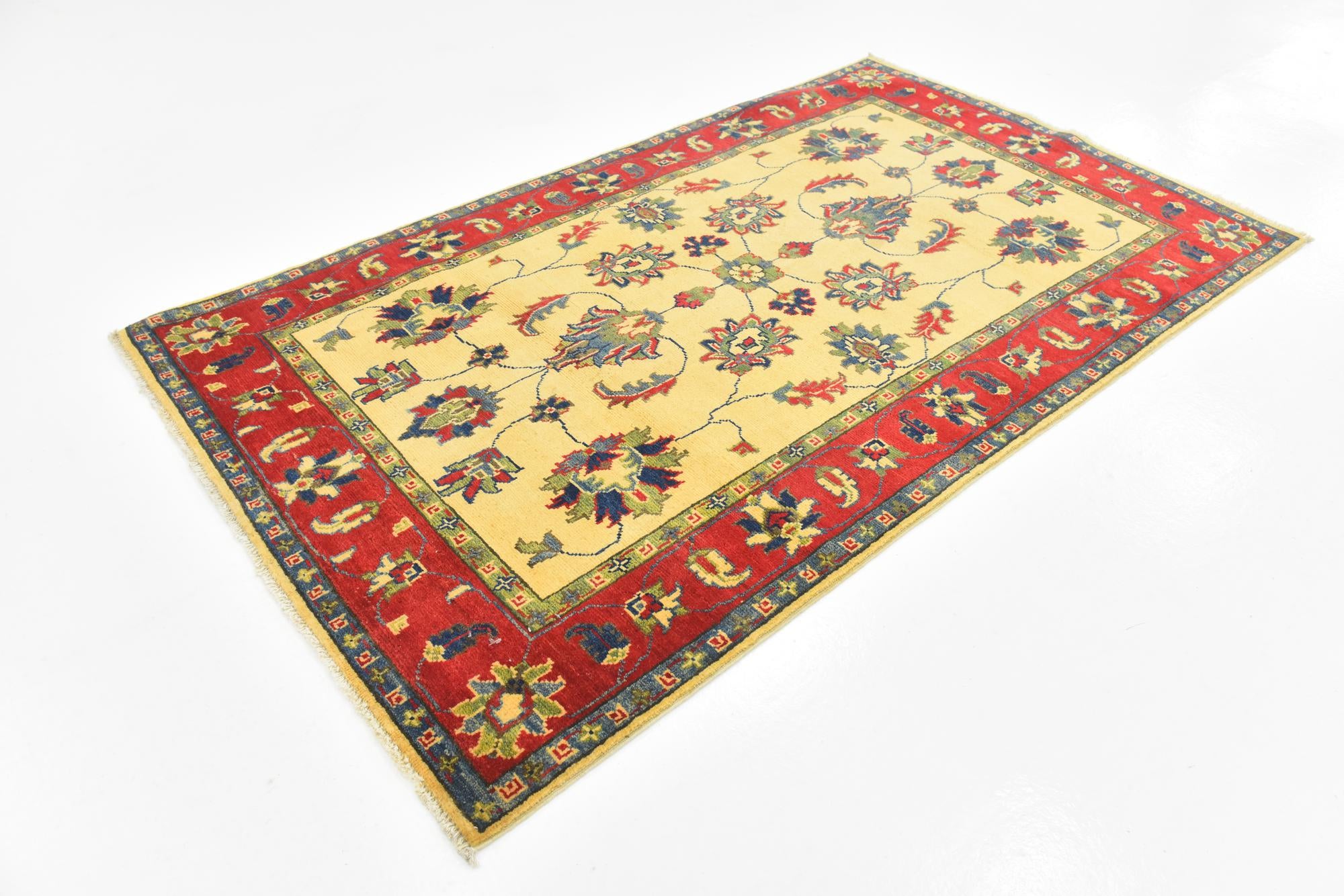 4' x 6' 8 Hand Knotted Kazak Rug
