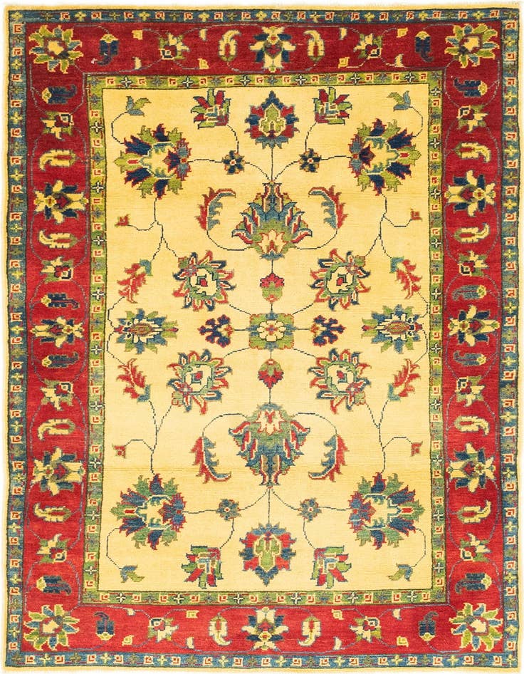 Detail image of 4' x 6' 8 Hand Knotted Kazak Rug