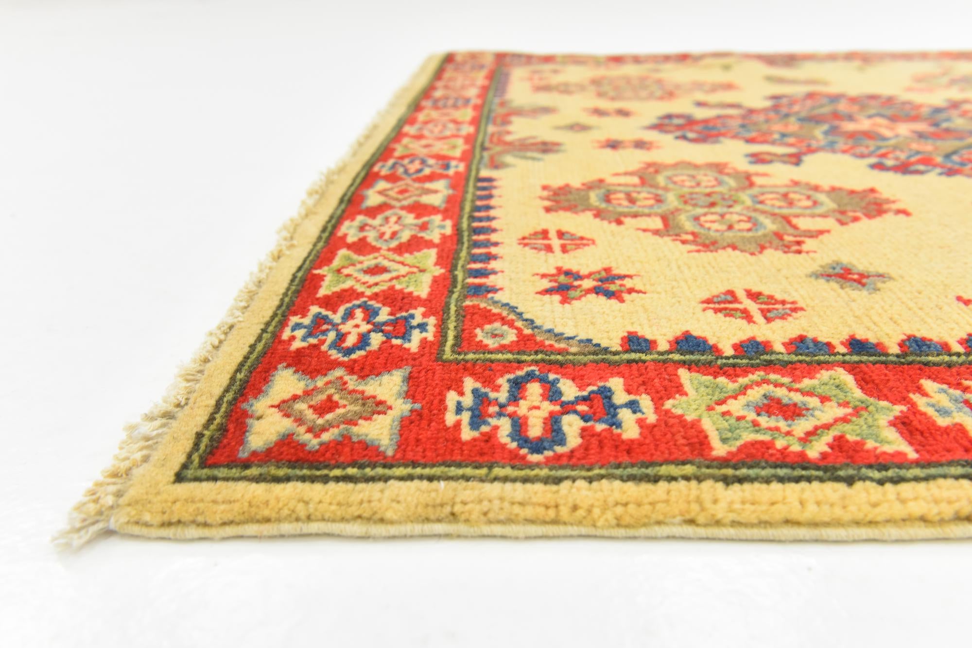 4' x 6' 2 Hand Knotted Kazak Rug