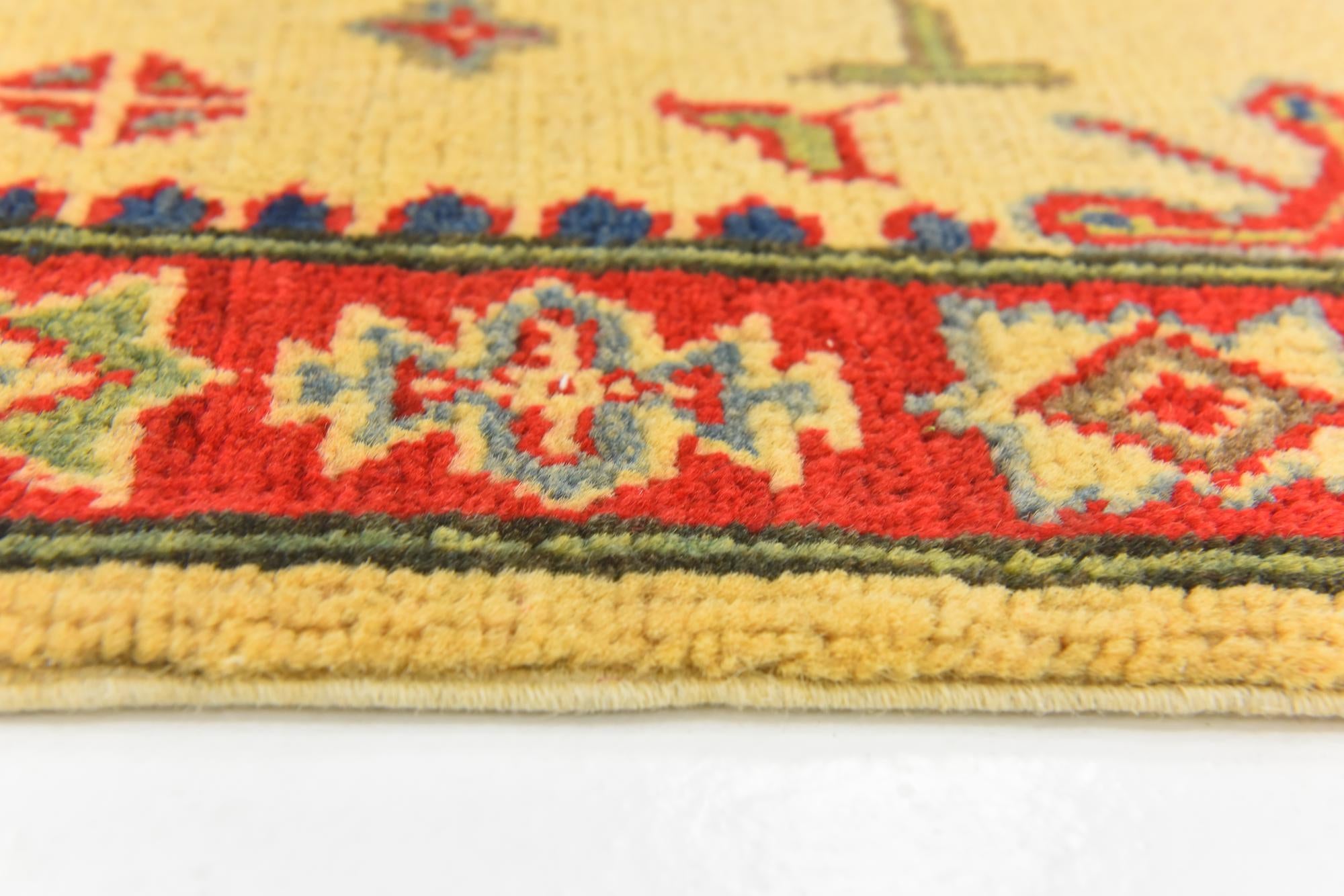 4' x 6' 2 Hand Knotted Kazak Rug