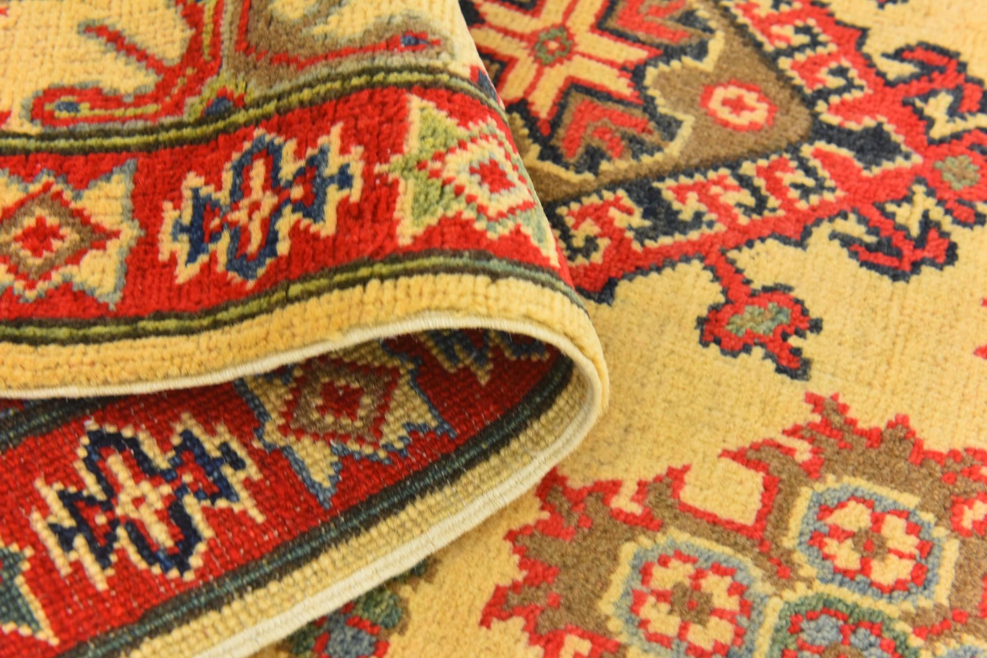 4' x 6' 2 Hand Knotted Kazak Rug