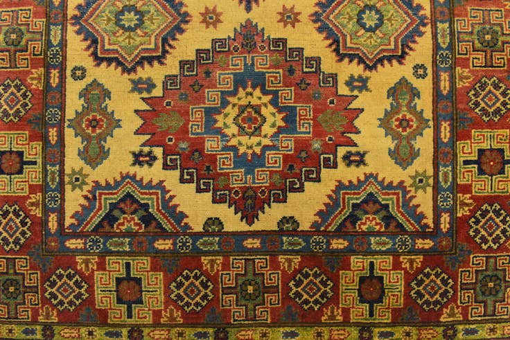 Detail image of 4' 2 x 6' 1 Hand Knotted Kazak Rug