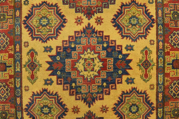Detail image of 4' 2 x 6' 1 Hand Knotted Kazak Rug
