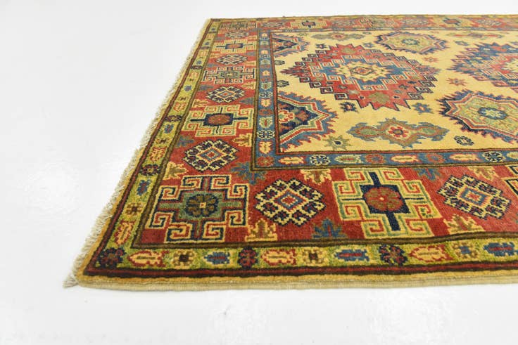 Detail image of 4' 2 x 6' 1 Hand Knotted Kazak Rug