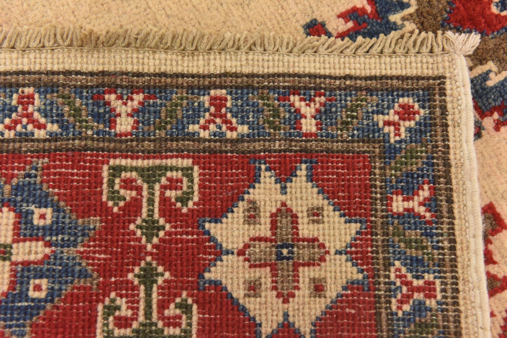 3' 10 x 6' 2 Hand Knotted Kazak Rug