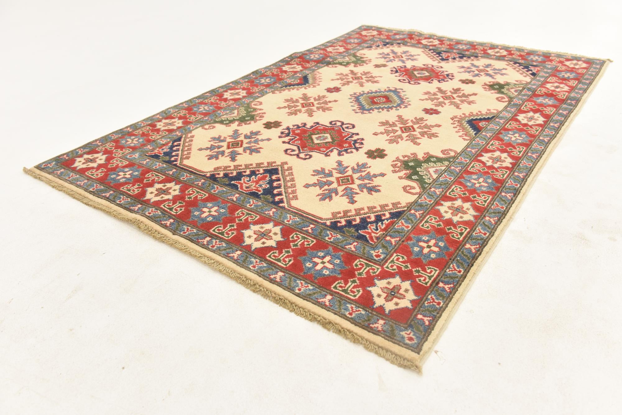 3' 10 x 6' 2 Hand Knotted Kazak Rug