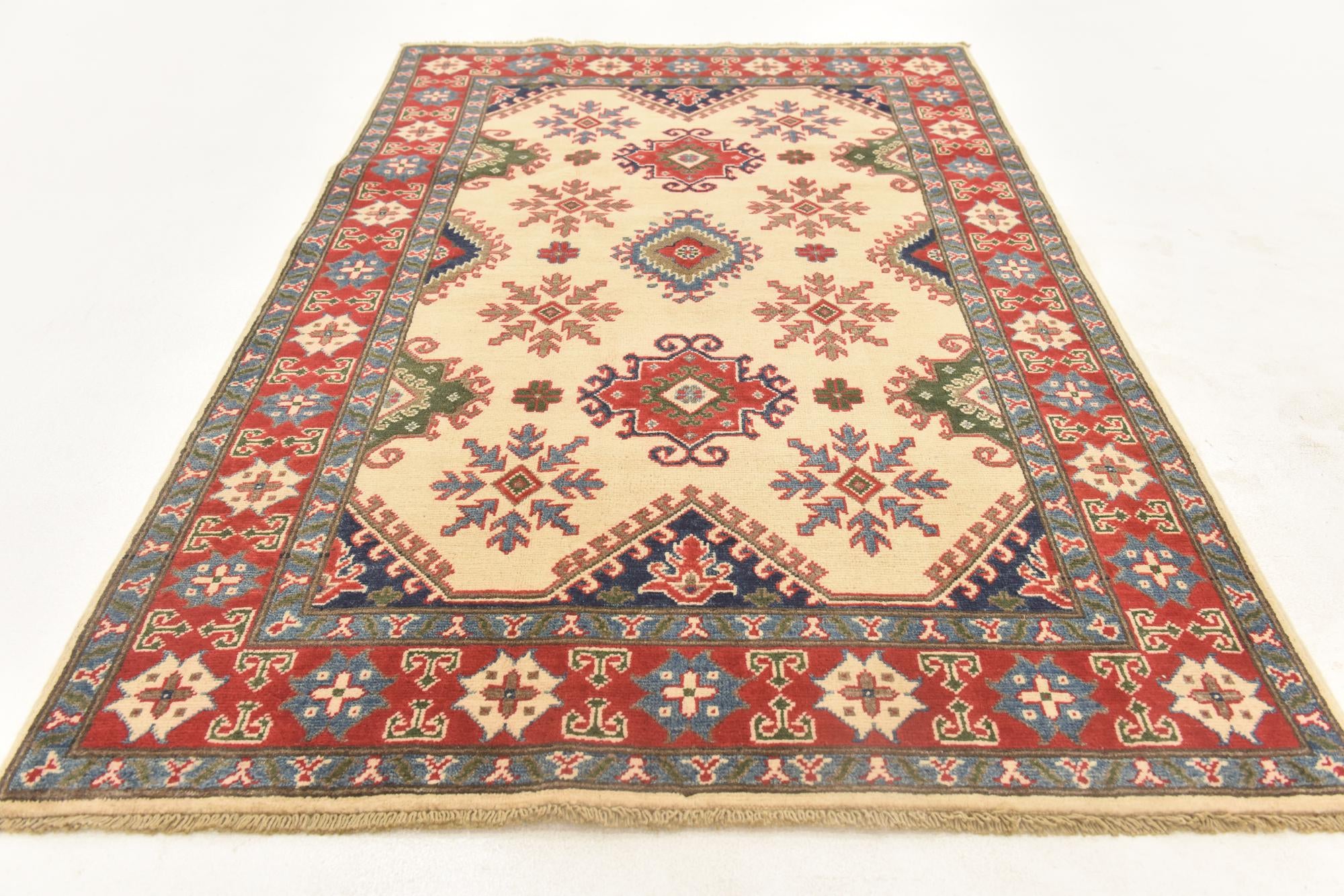 3' 10 x 6' 2 Hand Knotted Kazak Rug
