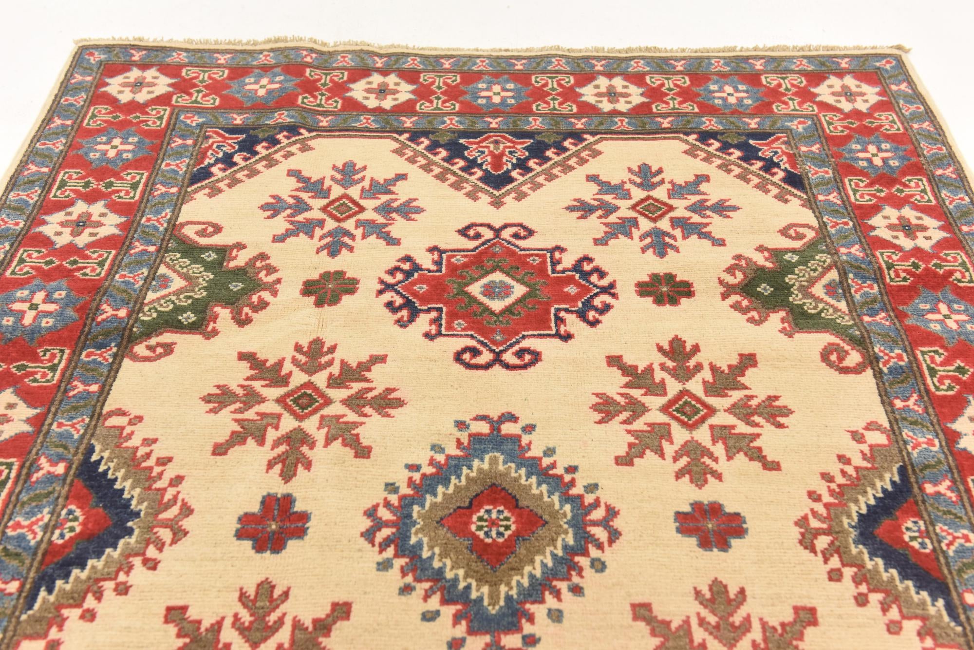 3' 10 x 6' 2 Hand Knotted Kazak Rug