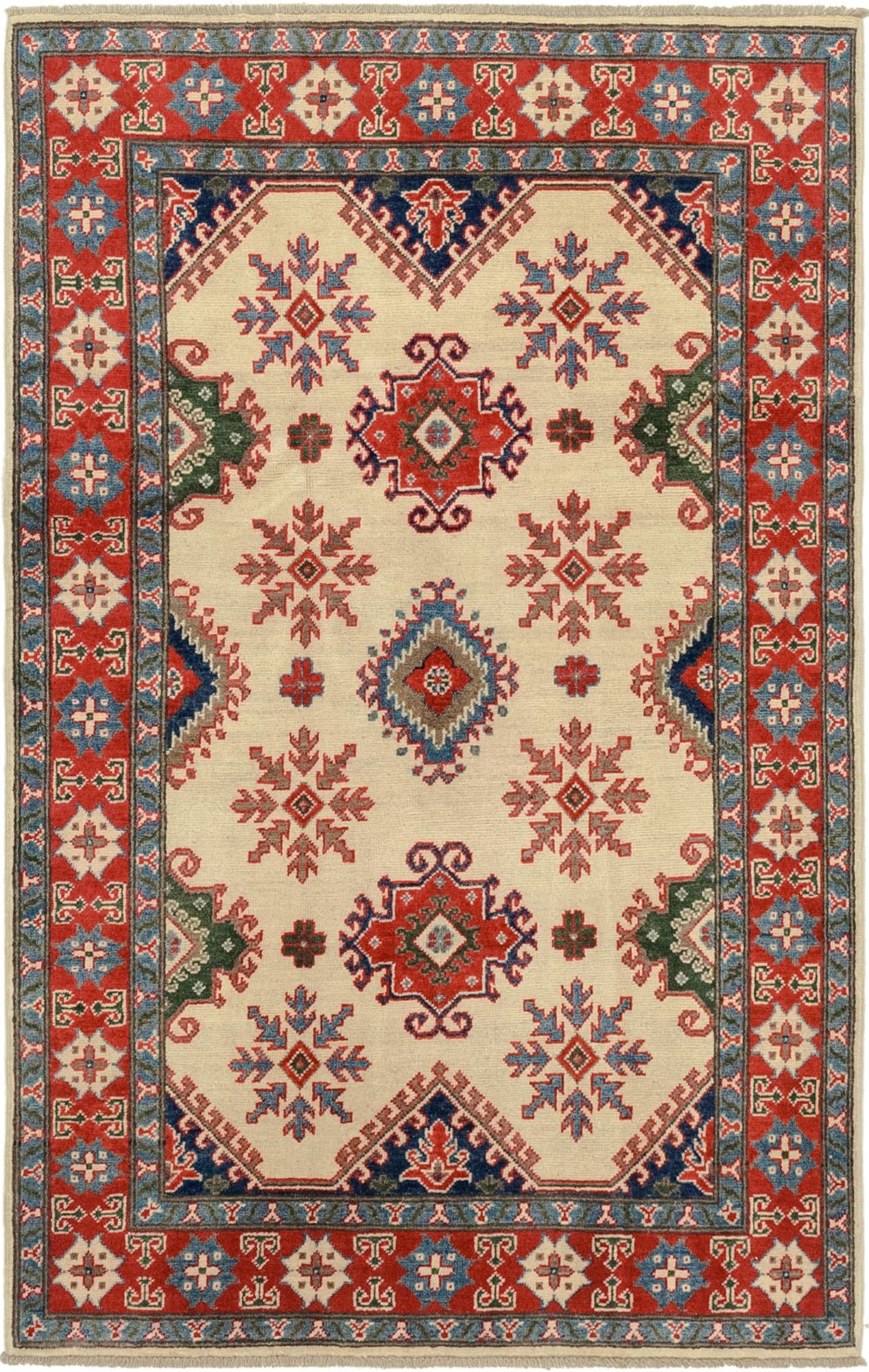 3' 10 x 6' 2 Hand Knotted Kazak Rug