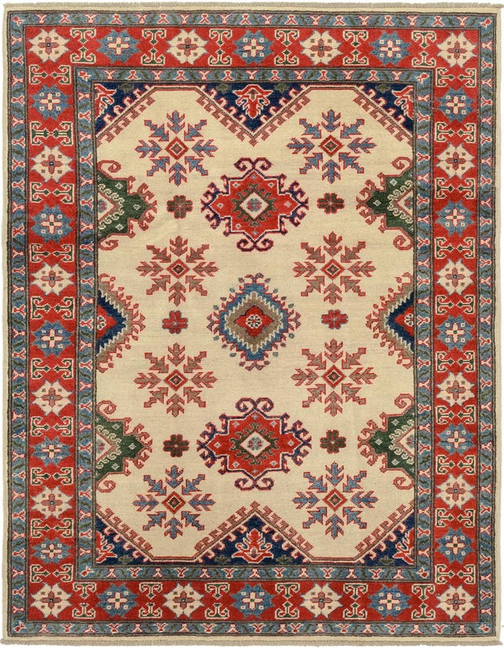 Detail image of 3' 10 x 6' 2 Hand Knotted Kazak Rug