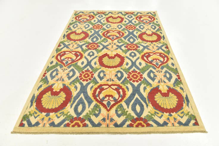 Detail image of 5' x 7' 4 Hand Knotted Kazak Rug