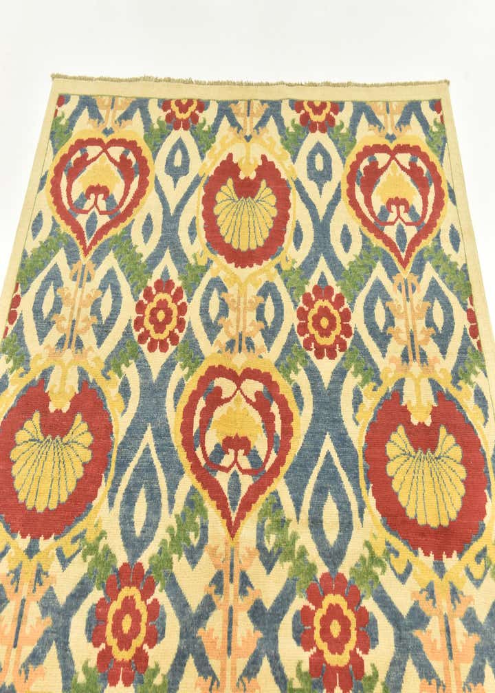5' x 7' 4 Hand Knotted Kazak Rug